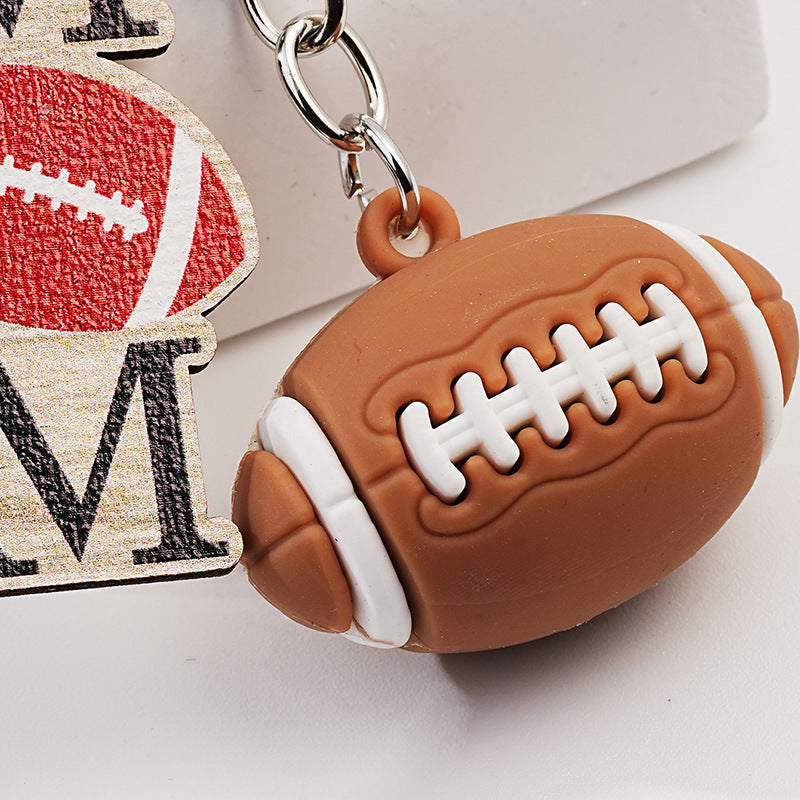 Wholesale Mother's Day Real Rugby Acrylic Keyring
